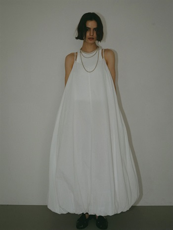 コットンバルーンドレス(01オフホワイト-フリー)