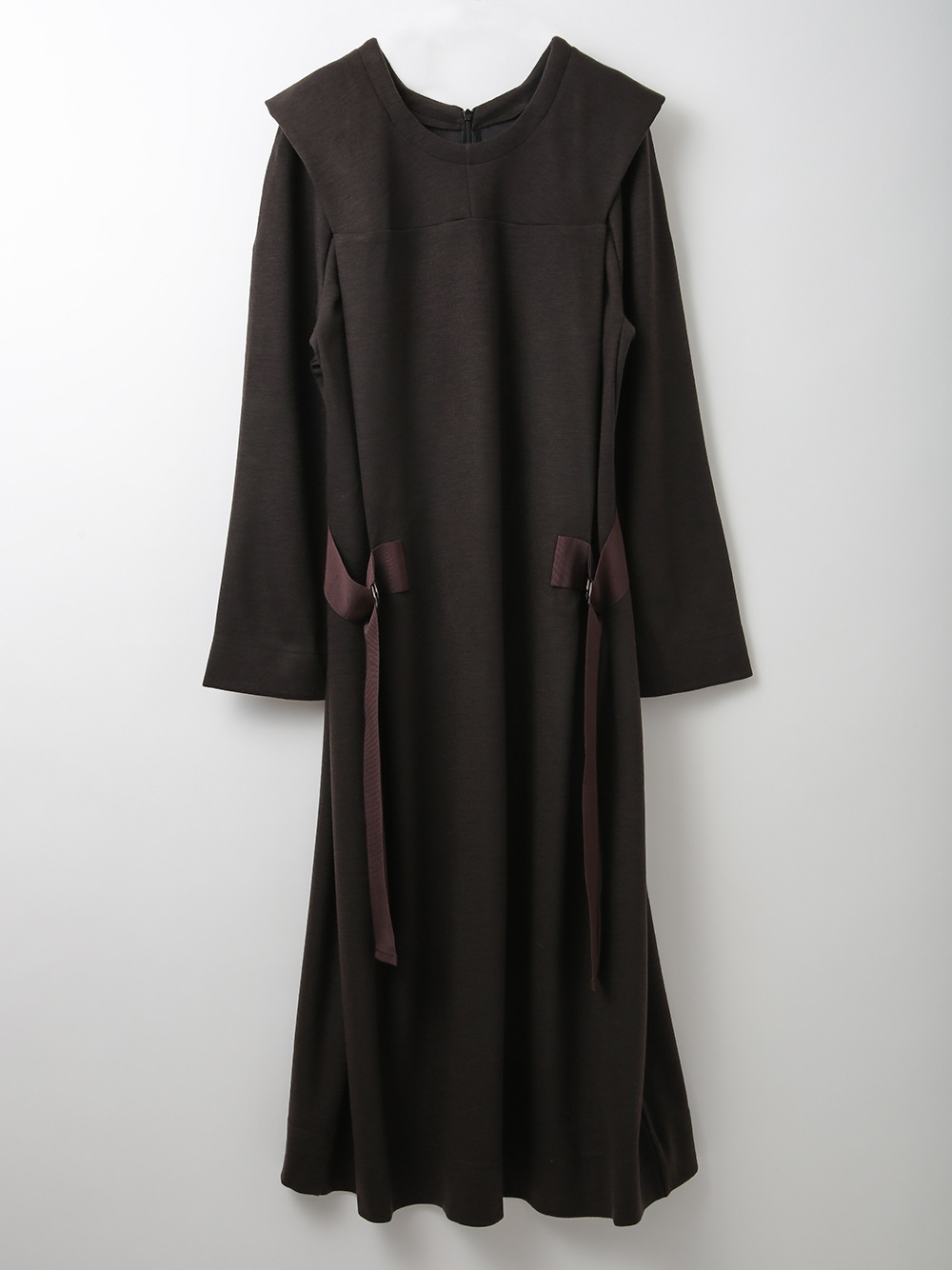 Long Sleeve Ponte Dress(80ダークブラウン-フリー)