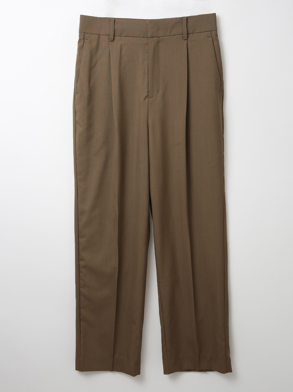 Wool Tuck Pants(63カーキグリーン-１)