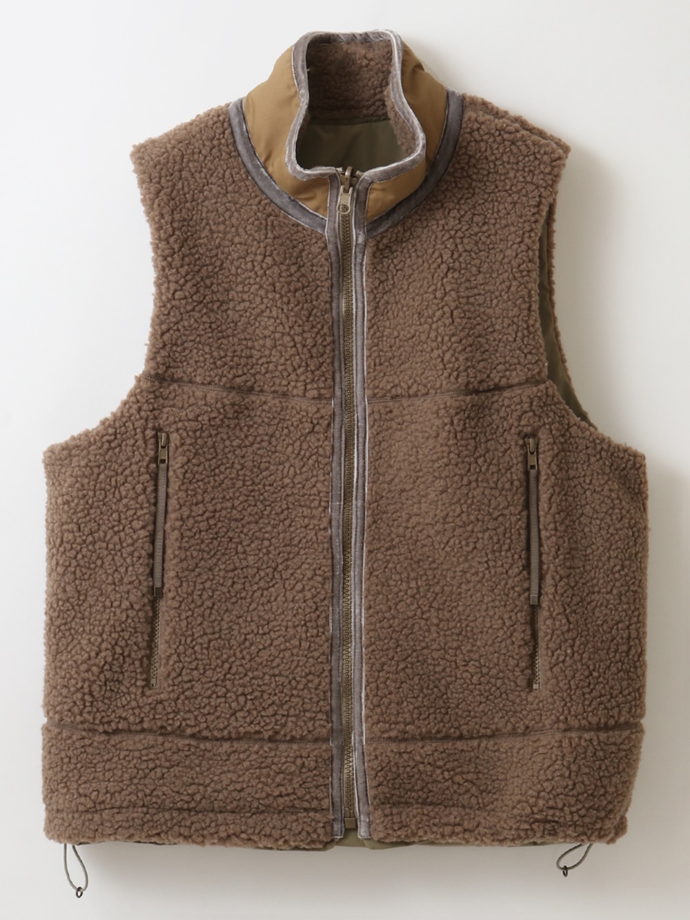 Boa Zip-Up Vest(85モカブラウン-フリー)