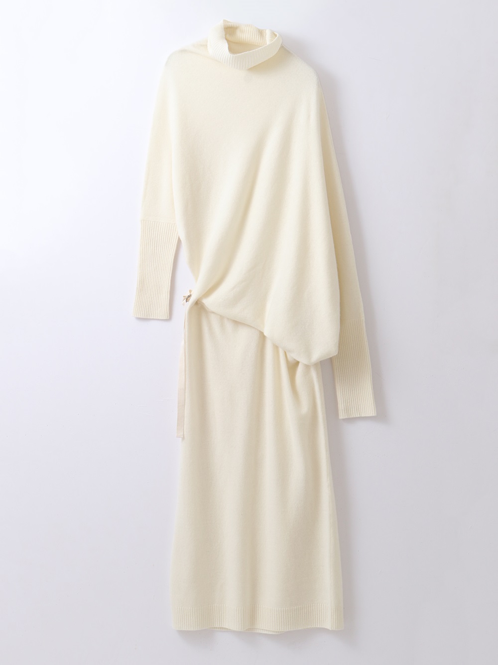 Asymmetric Knit Dress(01オフホワイト-フリー)