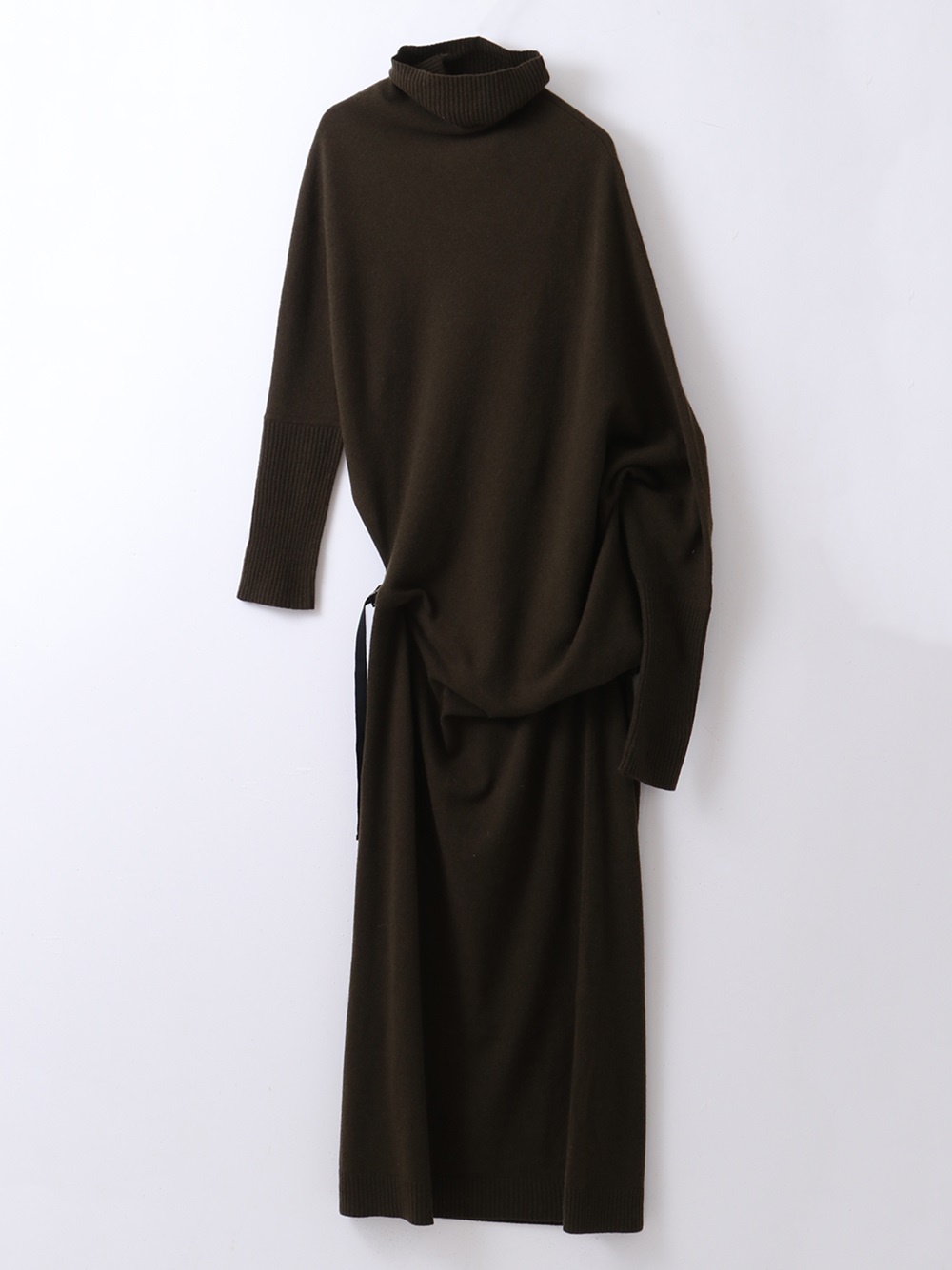 Asymmetric Knit Dress(63カーキグリーン-フリー)