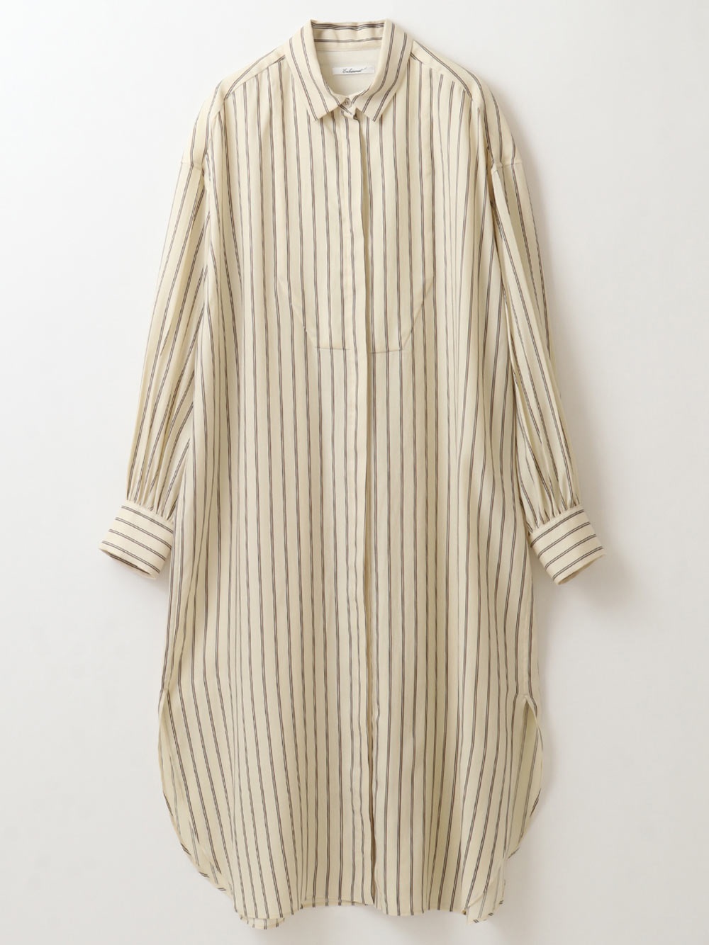 Stripe Bosom Shirt Dress(52クリームイエロー-フリー)