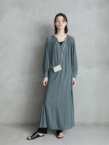 Buttoned Gather Dress