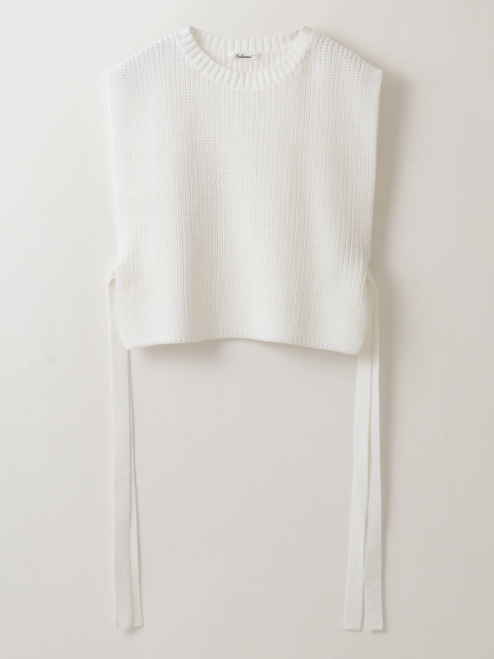 Short Rib Knit Vest(01オフホワイト-フリー)