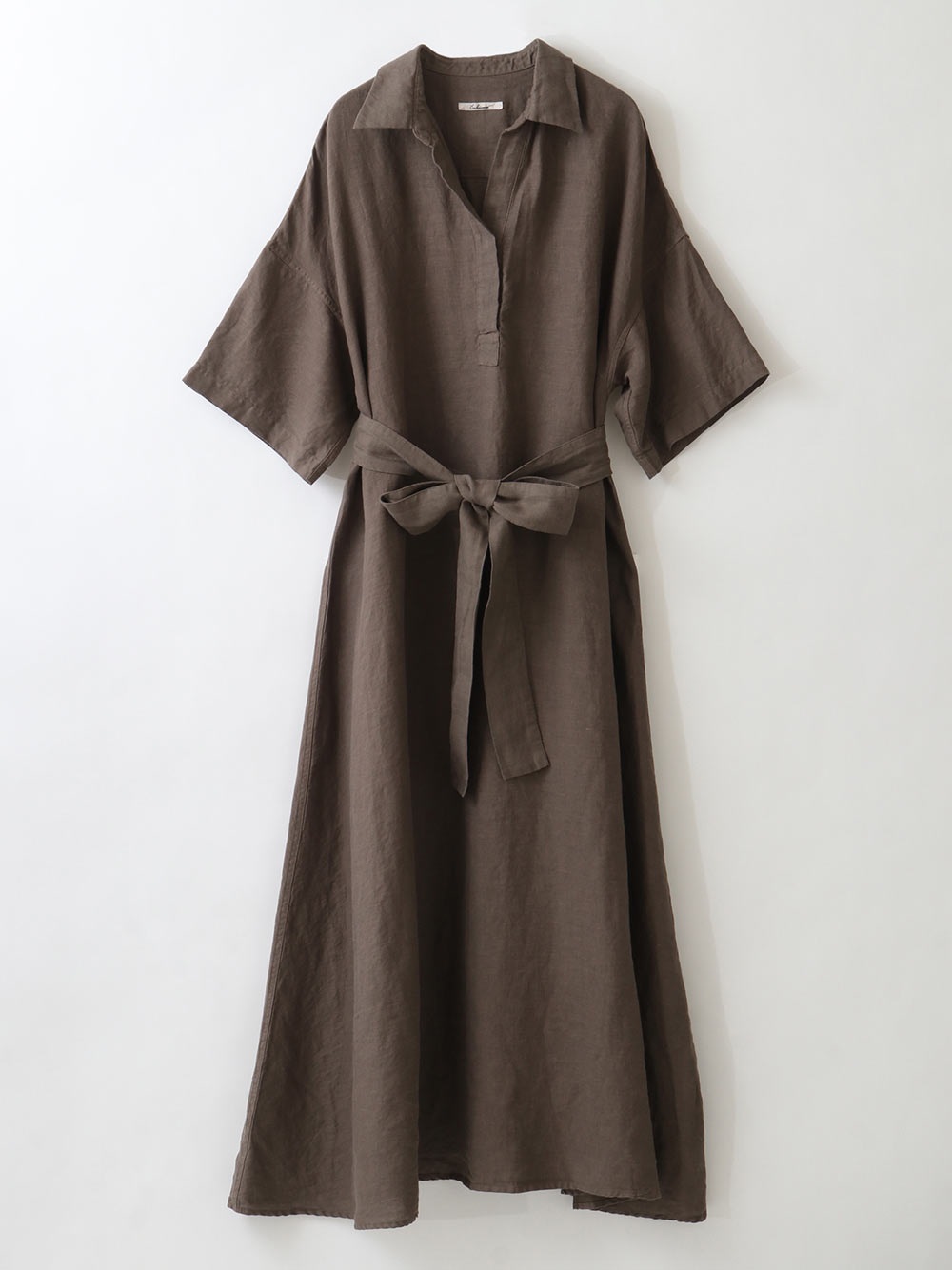 French Linen Skipper Dress(10チャコールグレー-フリー)