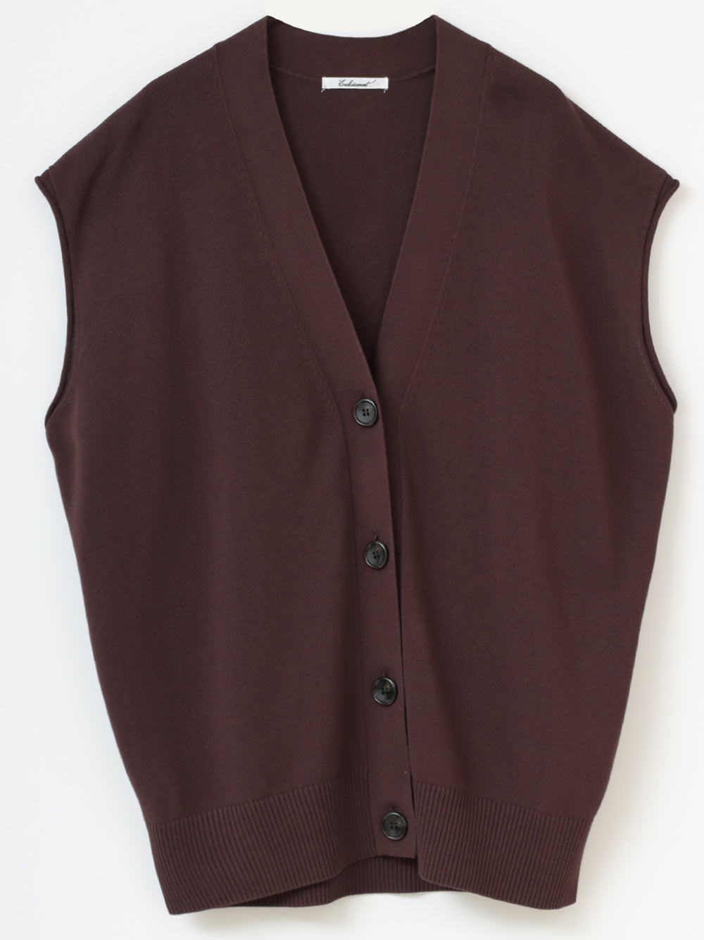 Buttoned Knit Vest(80コゲチャ-フリー)