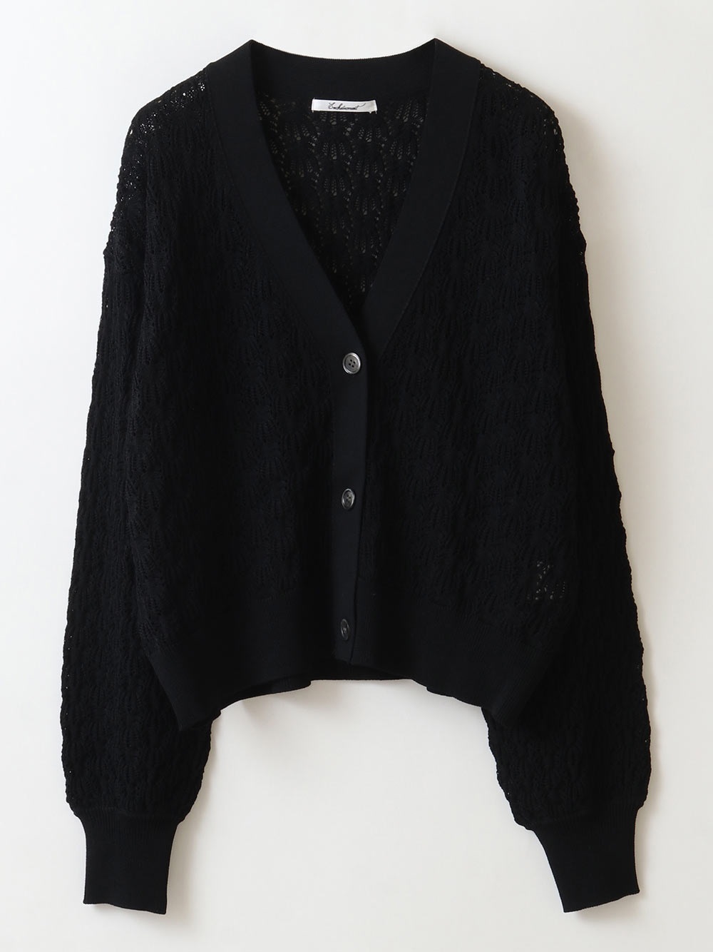 Lace Knit Cardigan(00クロ-フリー)
