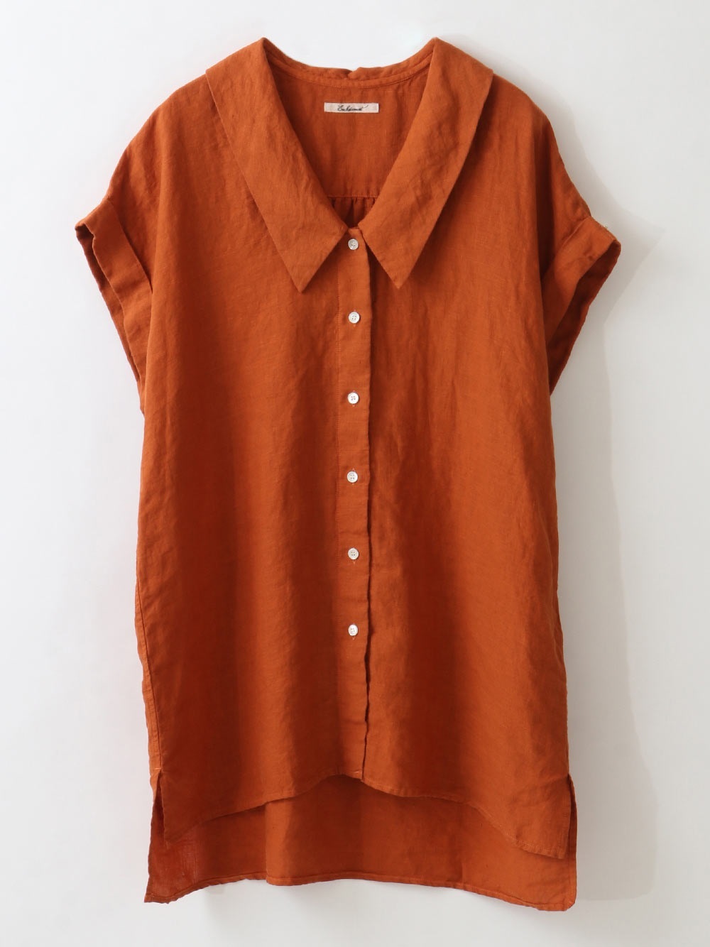 French Linen Big Collar Blouse
