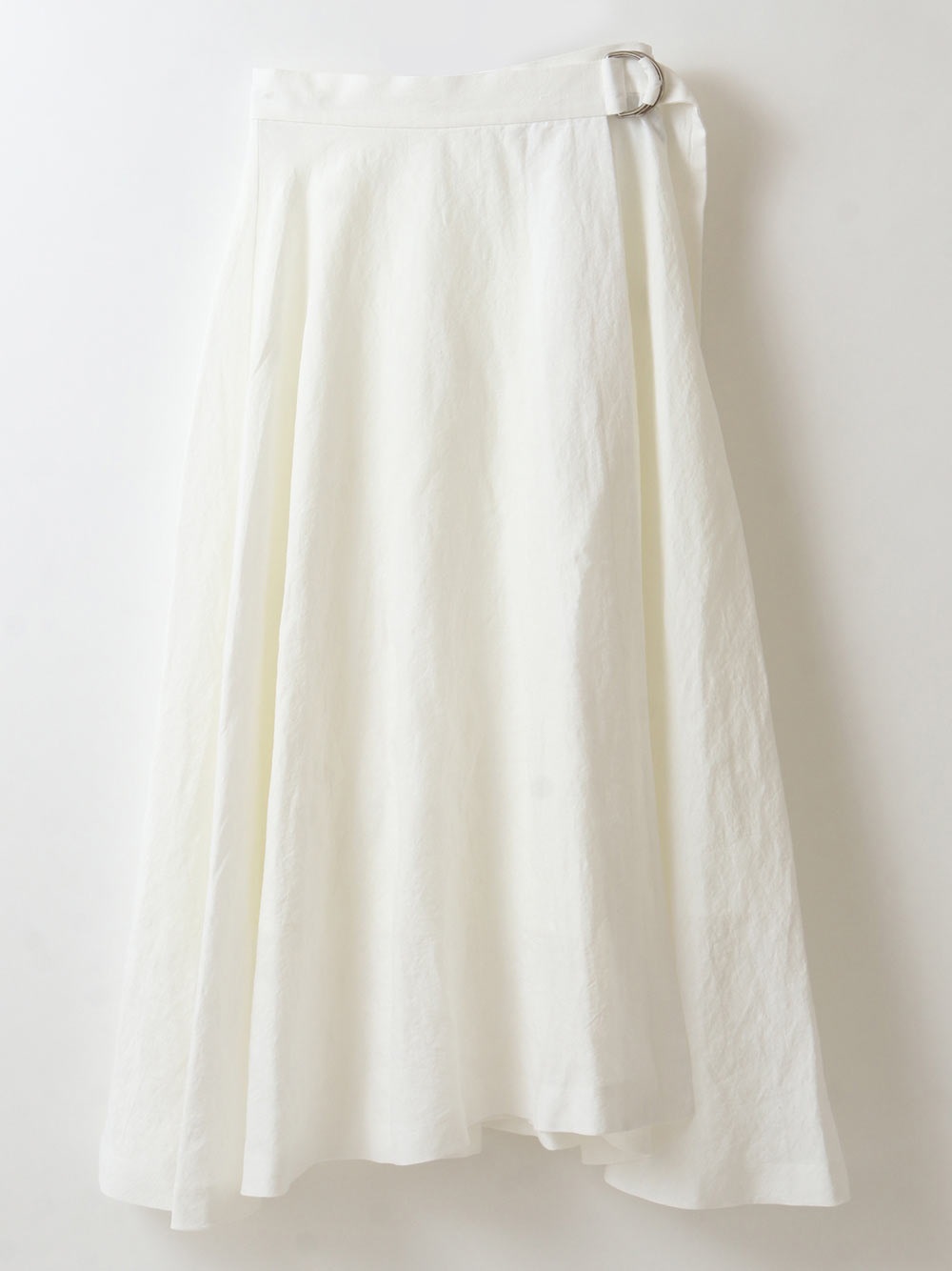 Linen Belted Wrap Skirt(01オフホワイト-フリー)