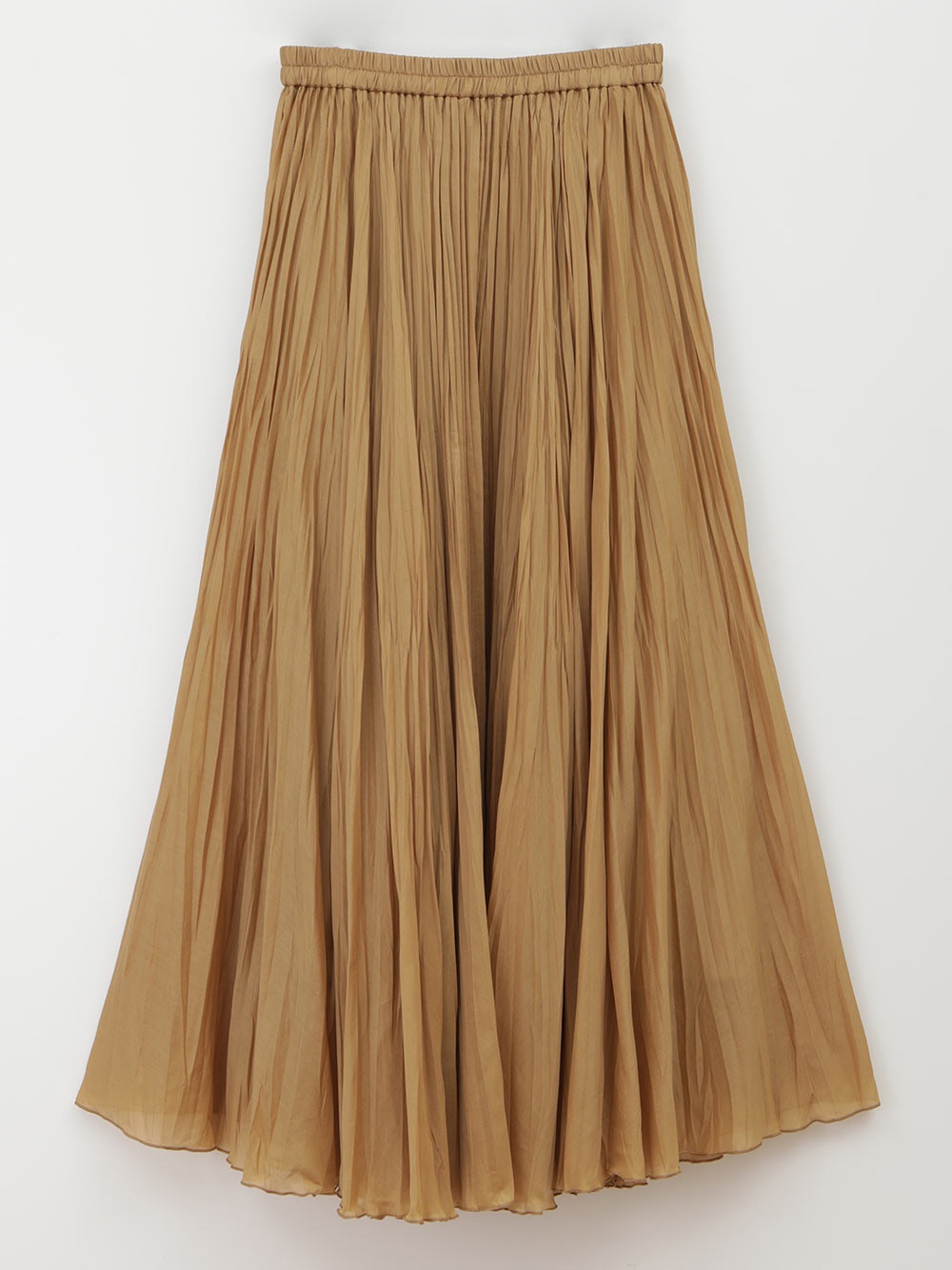Silk Cotton Pleated Skirt(83キャメル-フリー)