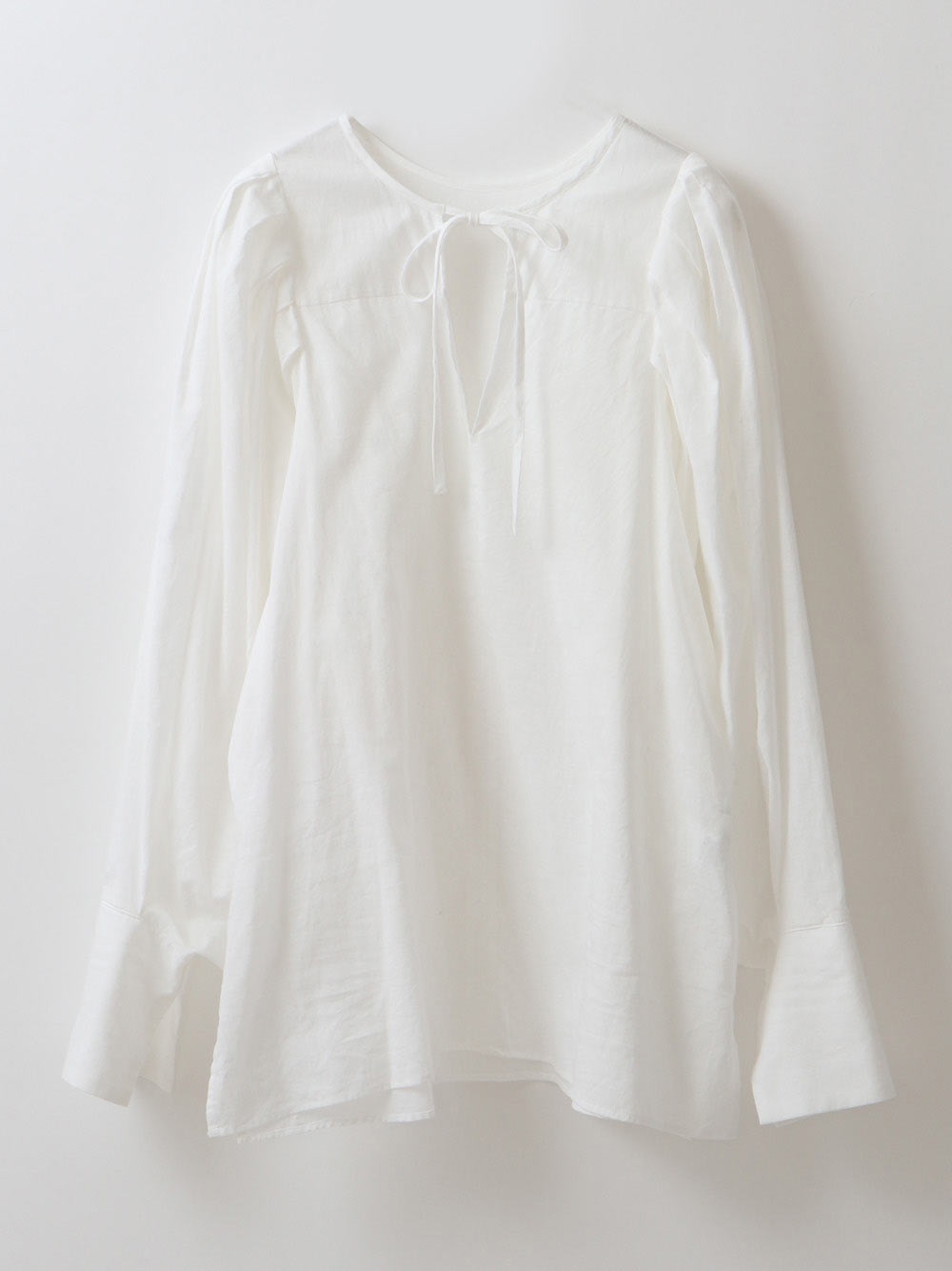 Cotton Voile Gauze Tuck Sleeve BL(01オフホワイト-フリー)