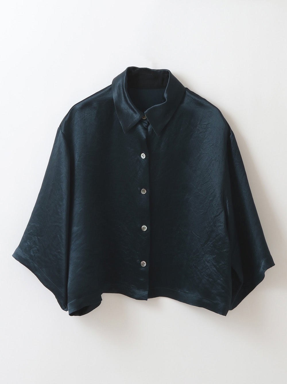 Satin Clopped Shirt(70ネイビー-フリー)