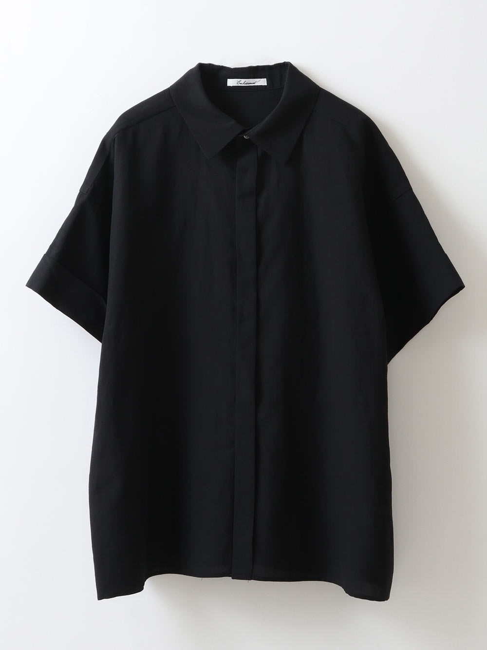 Silk Linen Short Sleeve Shirt(00ブラック-フリー)