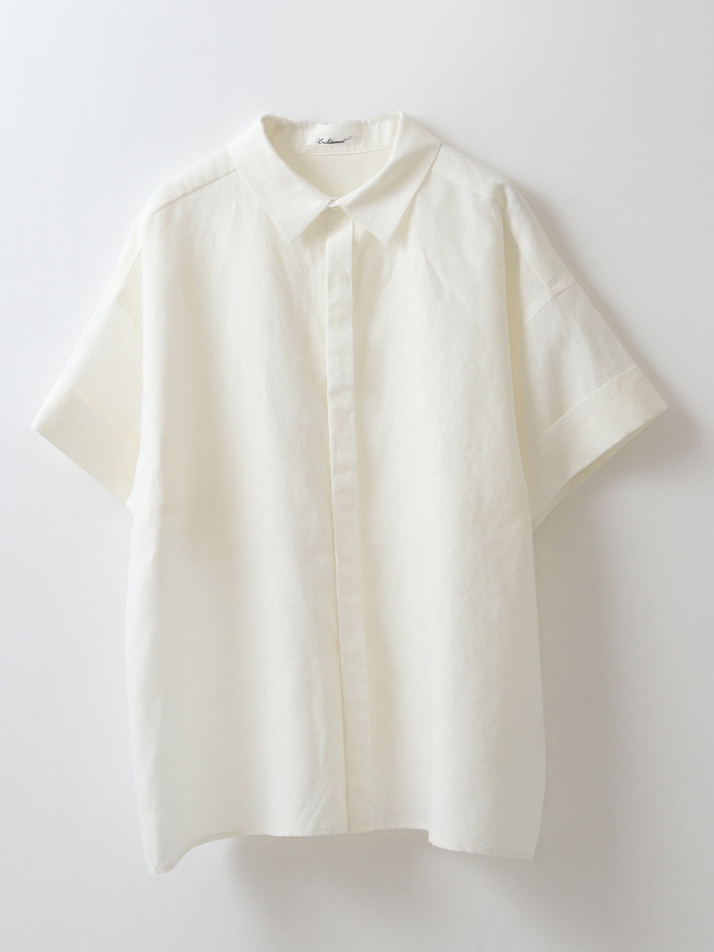 Silk Linen Short Sleeve Shirt(01オフホワイト-フリー)