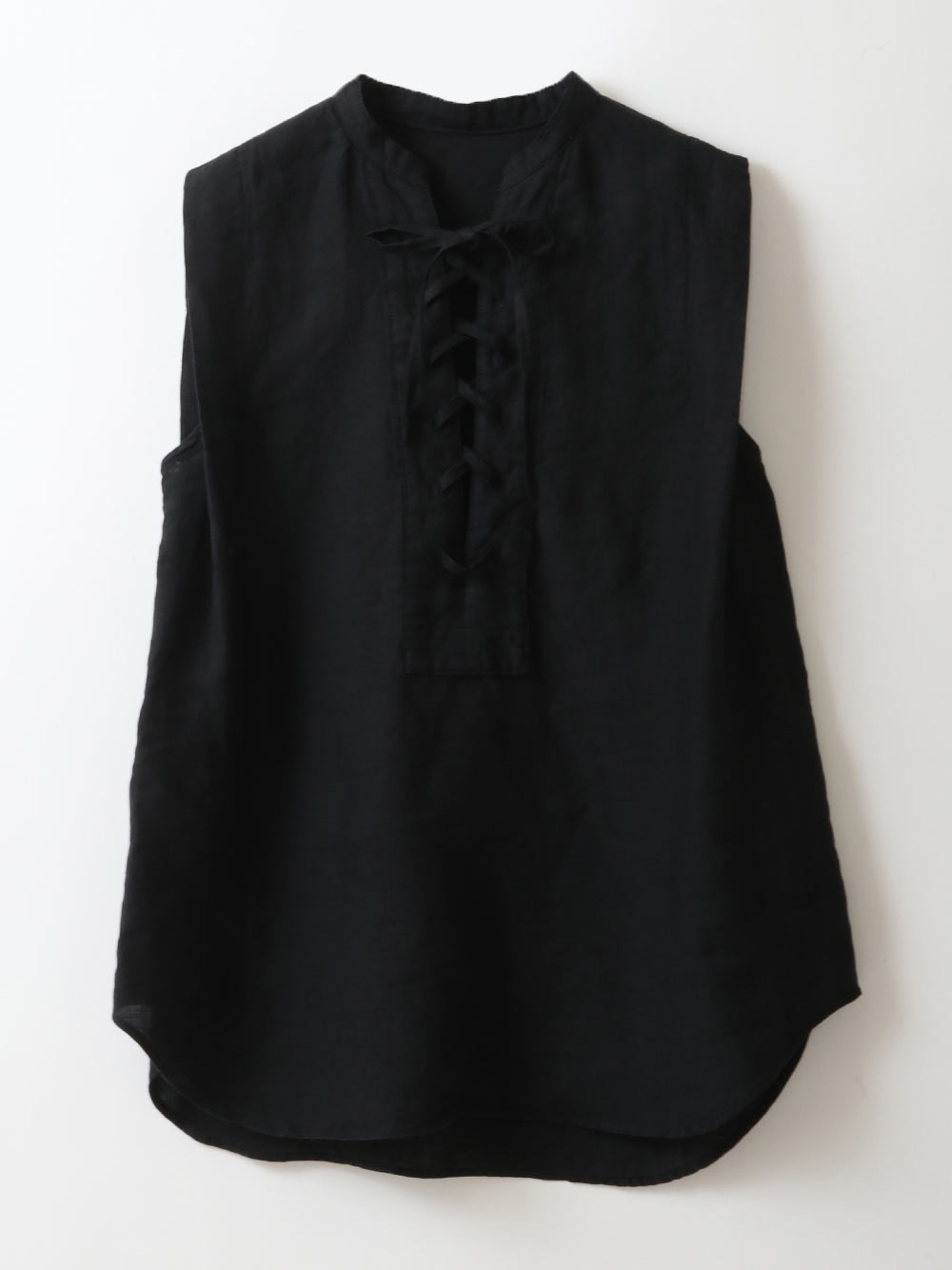 French Linen Lace-up Top(00ブラック-フリー)