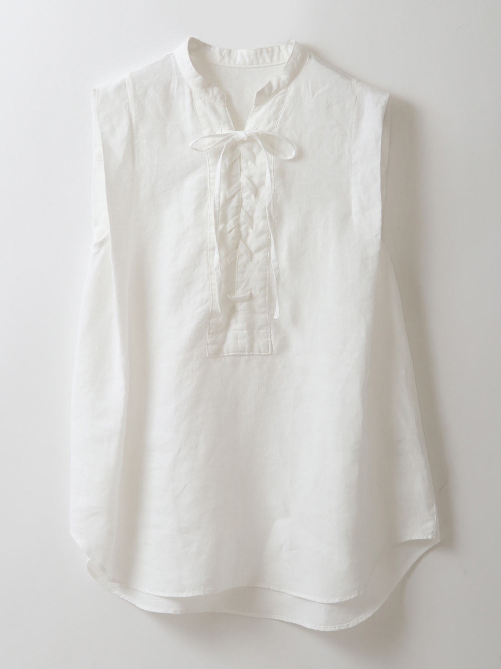 French Linen Lace-up Top(01オフホワイト-フリー)