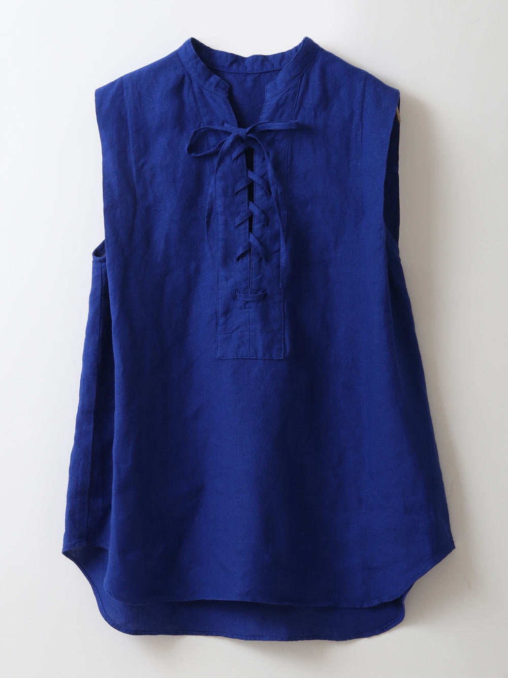 French Linen Lace-up Top(71ブルー-フリー)