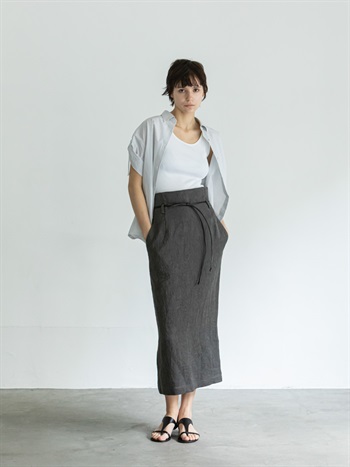 European Linen Jacquard Skirt