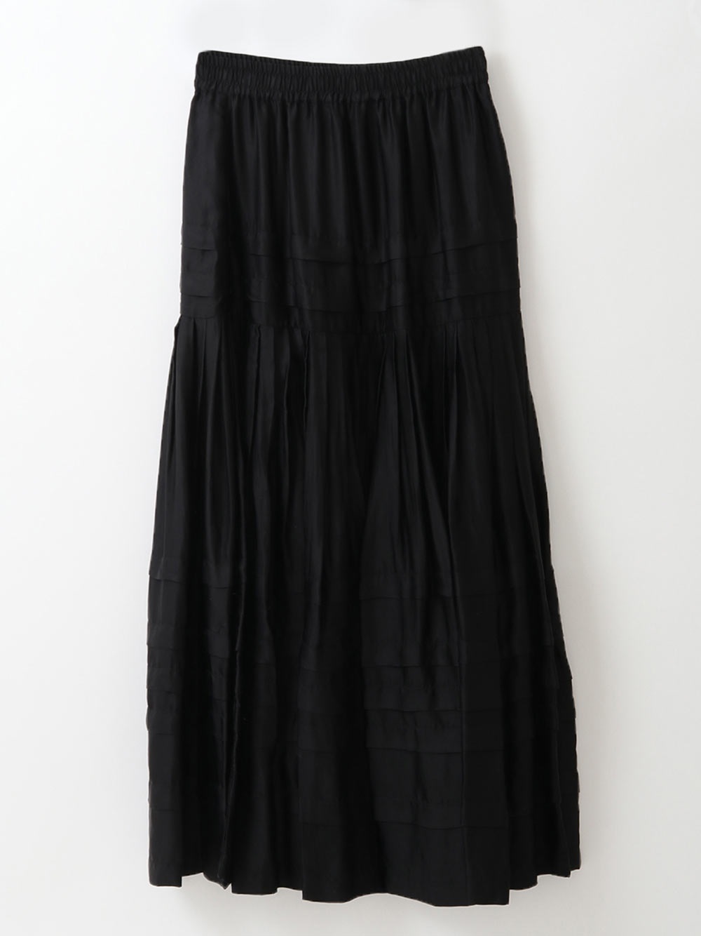 Cupra satin Tiered Skirt(00ブラック-フリー)