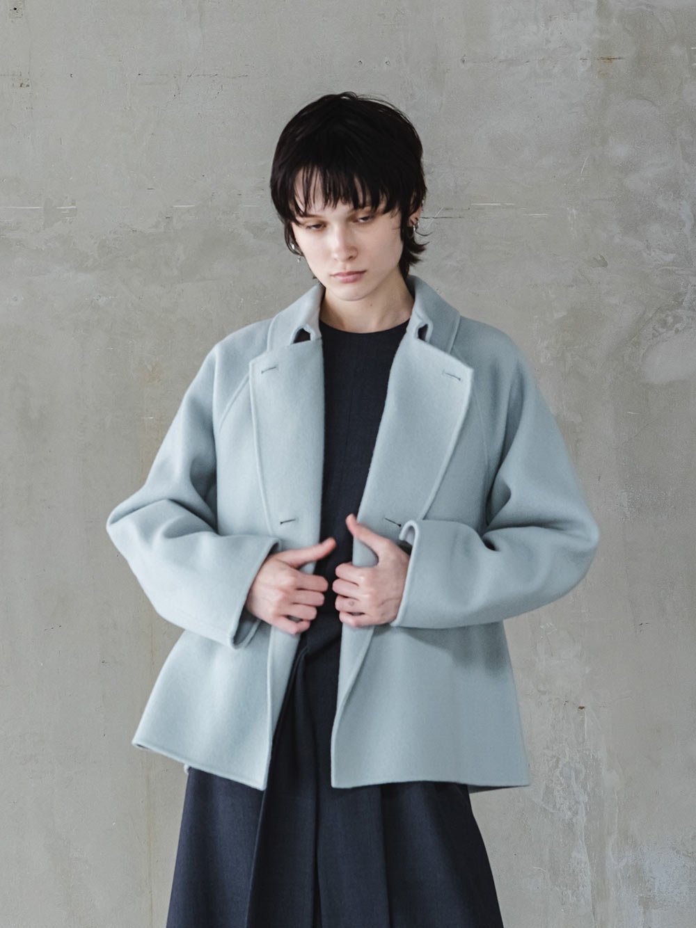Double Faced Wool short Coat