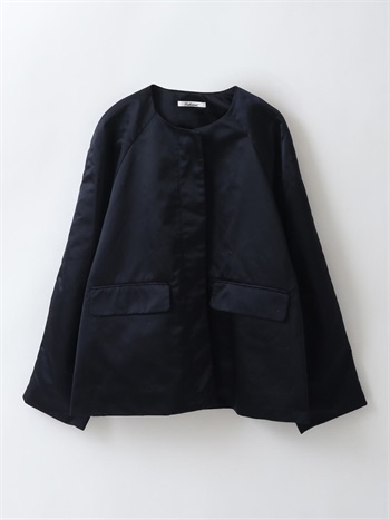 Satin Short Jacket(70ネイビー-フリー)