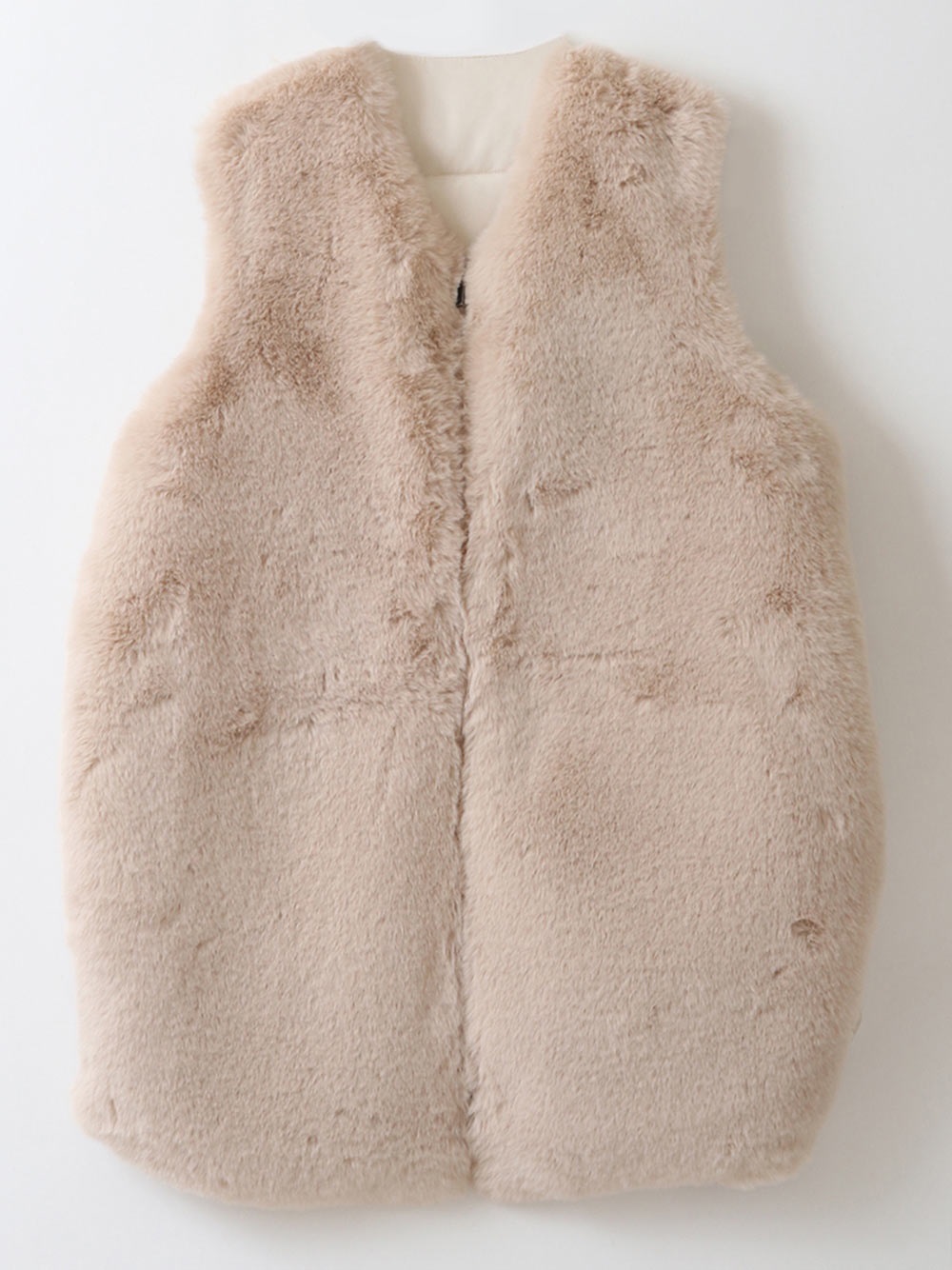 Faux Fur x Down Vest(01オフホワイト-フリー)