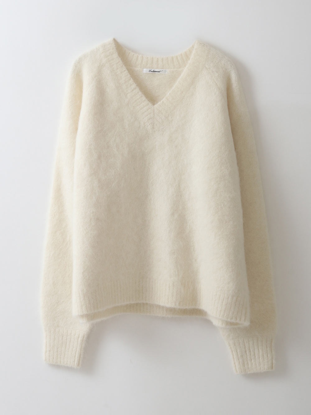 Alpaca Blend V Neck Knit [Preorder](01オフホワイト-フリー)