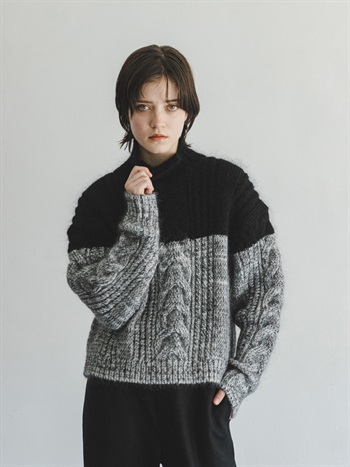 Bi Colored Cable Knit