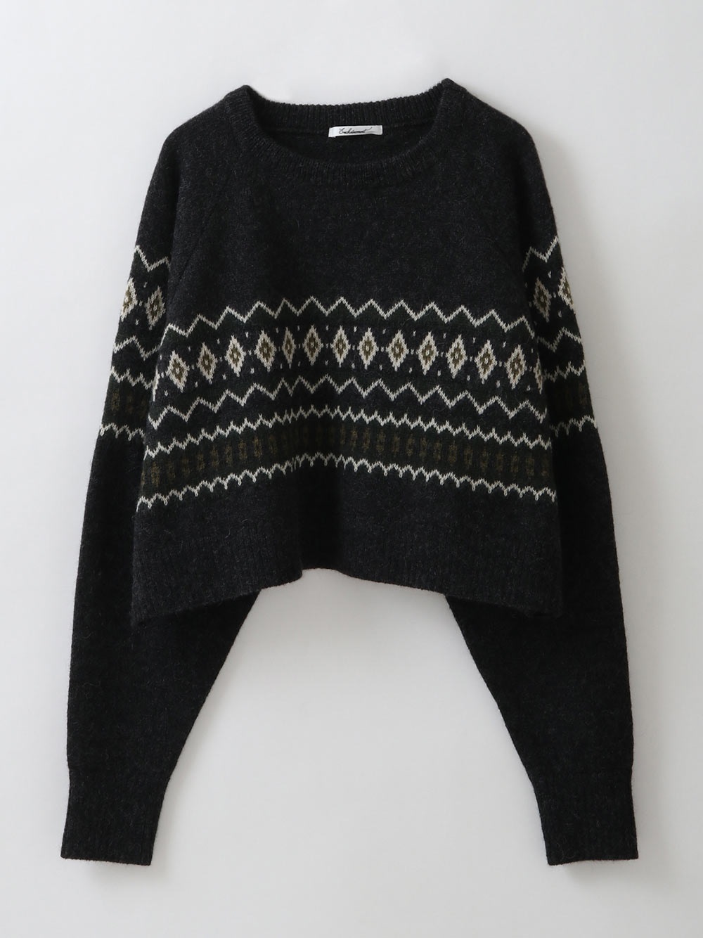 Nordic Knit Pullover(10チャコールグレー-フリー)