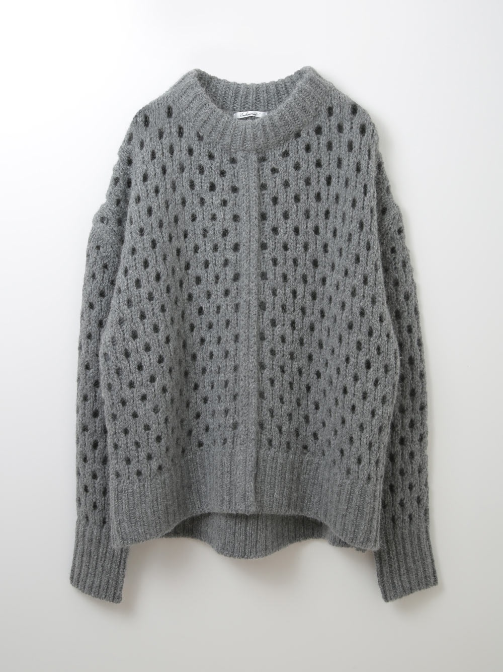 Wool Mesh Knit Pullover(10チャコールグレー-フリー)
