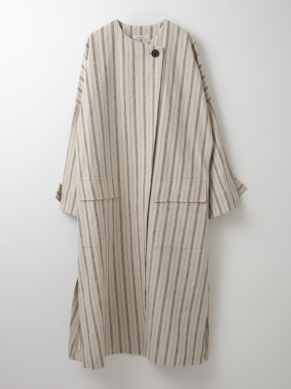 Linen No Collar Coat(84ブラウン系-３６)