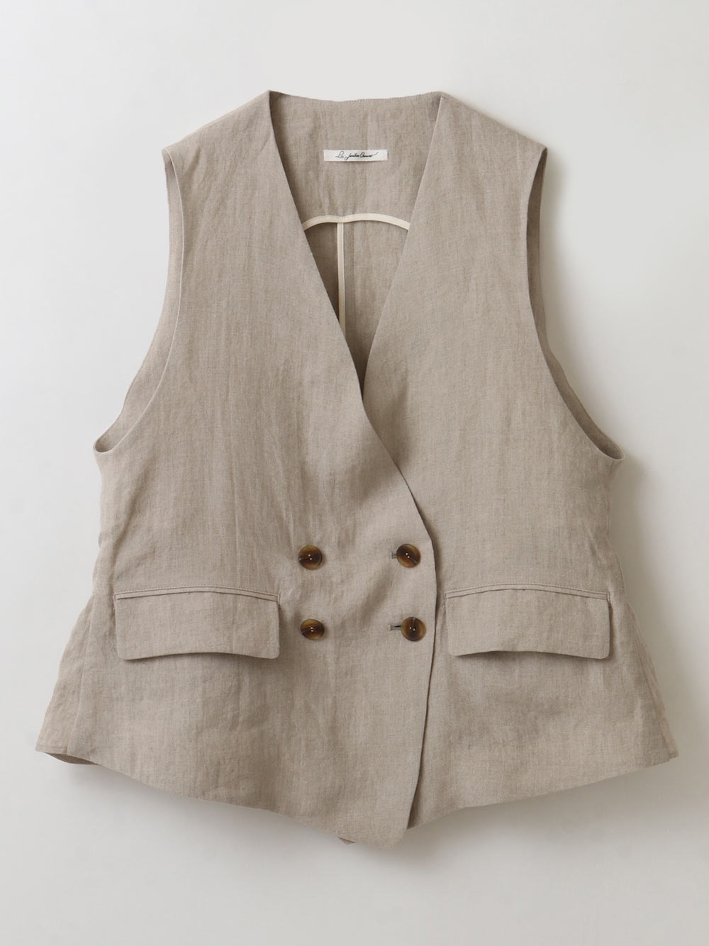 Linen Vest(82ベージュ-３６)