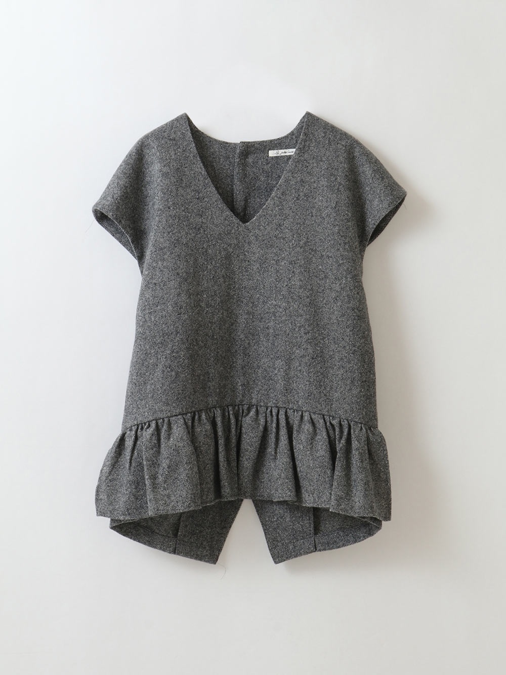 Wool Blend Frill Tops(03白黒-３６)