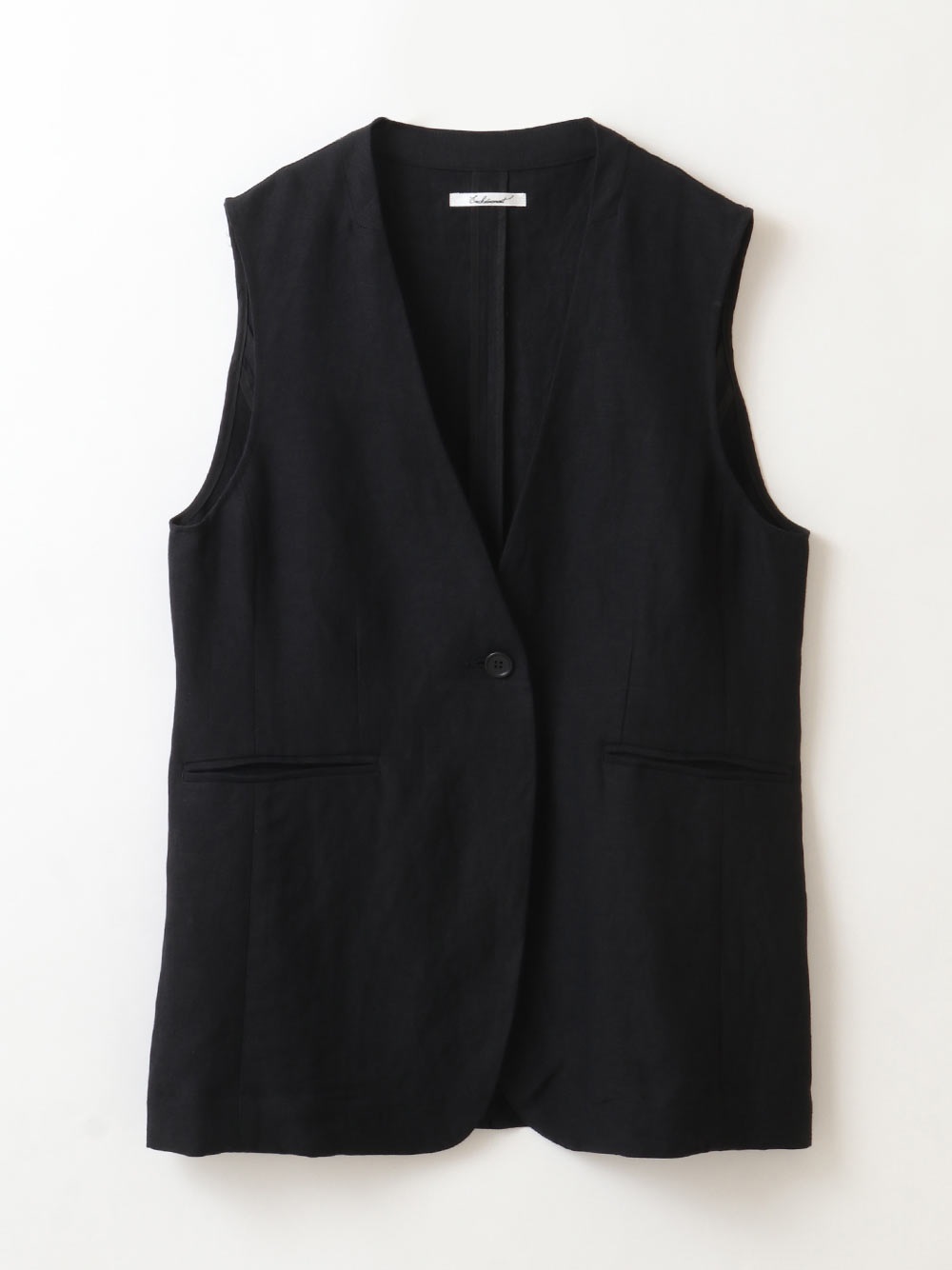 Linen Rayon Vest(00ブラック-フリー)