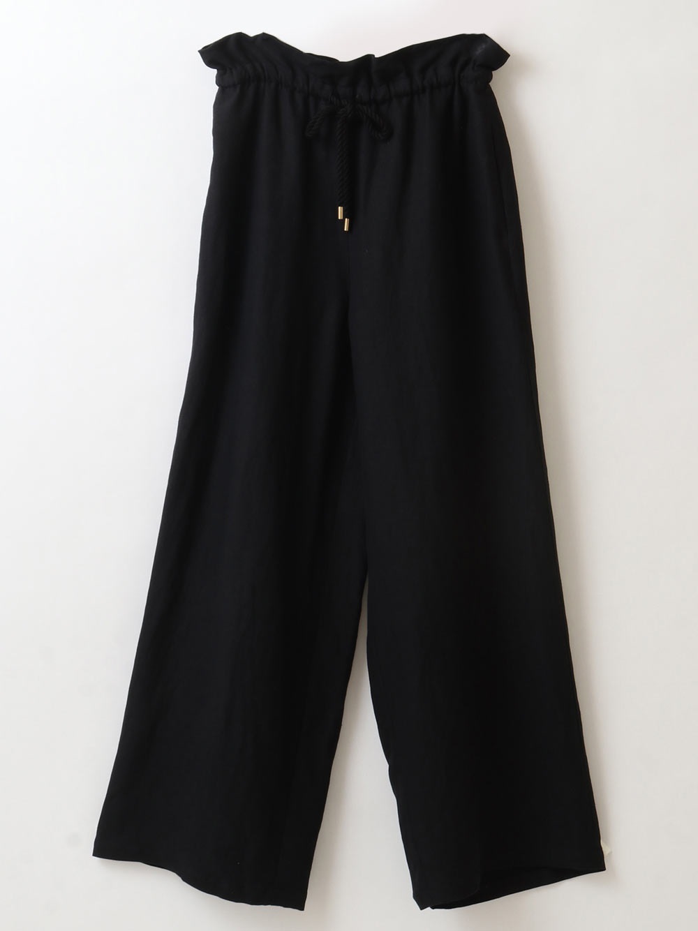 Linen Rayon Gather Pants(00ブラック-フリー)