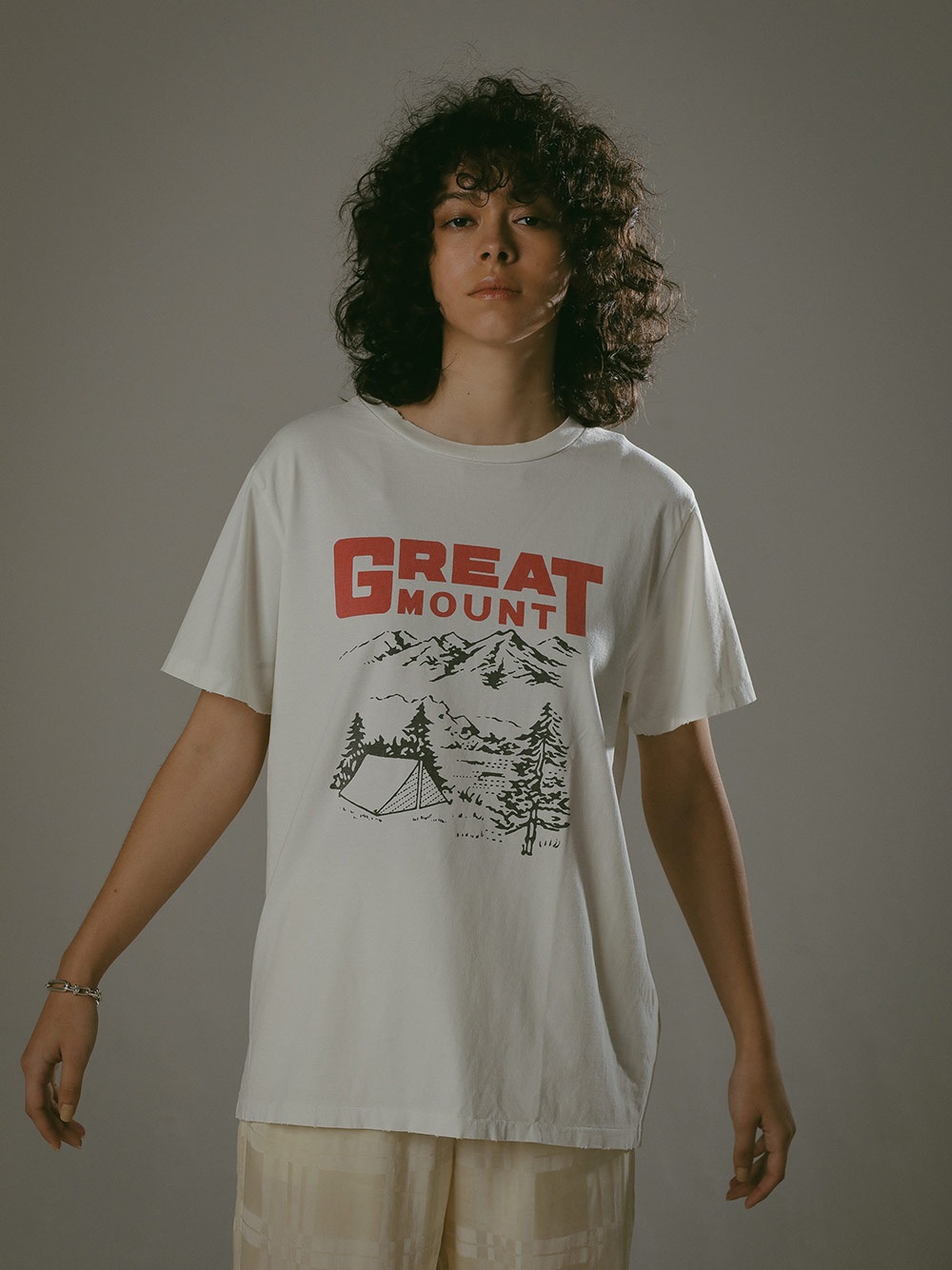 REMI RELIEF　Tシャツ［GREAT MOUNT］(02ホワイト-フリー)